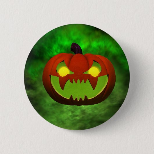 Spooky Evil Halloween Pumpkin Button (Vorderseite)
