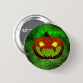Spooky Evil Halloween Pumpkin Button (Vorne & Hinten)