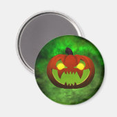 Spooky Evil Halloween Pumpkin Magnet (Vorderseite/Rückseite)