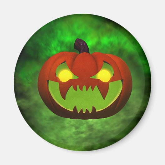 Spooky Evil Halloween Pumpkin Magnet (Vorne)