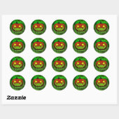 Spooky Evil Halloween Pumpkin Runder Aufkleber (Blatt)