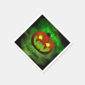 Spooky Evil Halloween Pumpkin Serviette (Ecke)