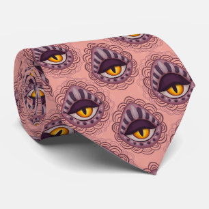 Spooky Eye Pink Witchy Halloween Krawatte