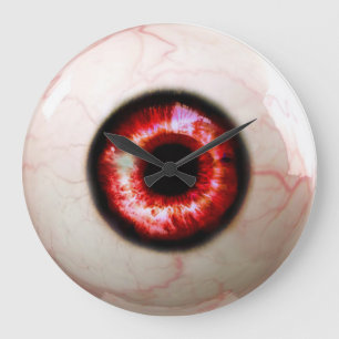 Spooky Eyeball Große Wanduhr