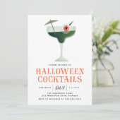 Spooky Eyeball Halloween Cocktail Party Einladung (Stehend Vorderseite)