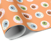 Spooky Eyeballs Geschenkpapier (Rolleneckpunkt)