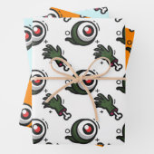 Spooky Eyeballs Zombie Handknochen Halloween-Gesch Geschenkpapier Set (Beispiel)