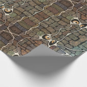 Spooky Eyes in der Mauer Geschenkpapier (Ecke)