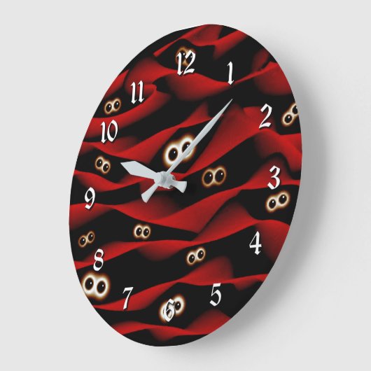 Spooky Eyes Wall Clock Große Wanduhr (Winkel)