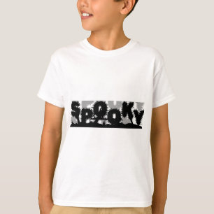 Spooky Face Halloween T - Shirt - Front "SPOOKY"