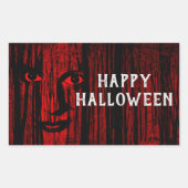 Spooky Face Rechteckiger Aufkleber (Vorderseite)