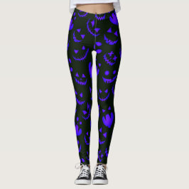 Spooky Faces Halloween Leggings