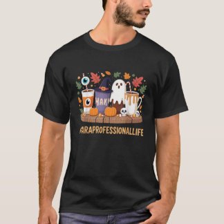Spooky Fall Coffee Vibes für das Schulpersonal T-Shirt