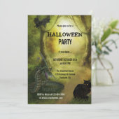 Spooky Fantasy Forest Halloween-Party Einladung (Stehend Vorderseite)