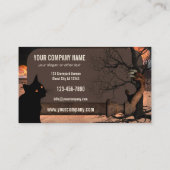 Spooky Fantasy Halloween Visitenkarte (Rückseite)