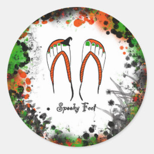 Spooky Feet Abzeichen Runder Aufkleber