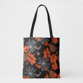 Spooky festliche Orange schwarz vibranween Hallowe Tasche