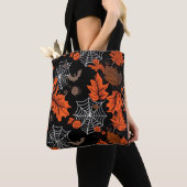 Spooky festliche Orange schwarz vibranween Hallowe Tasche (Von Nahem)