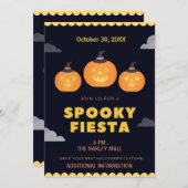 Spooky Fiesta Custom Halloween-Party Einladung (Vorne/Hinten)