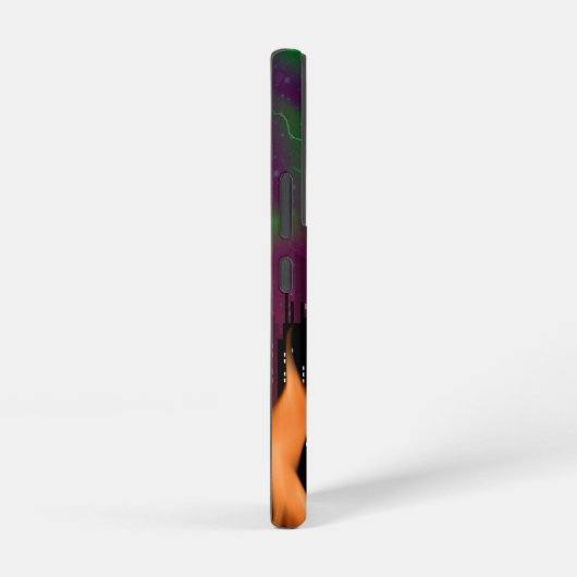 Spooky Fire Hexe Roter Mond Halloween Samsung Galaxy Hülle (Rechte Seite)