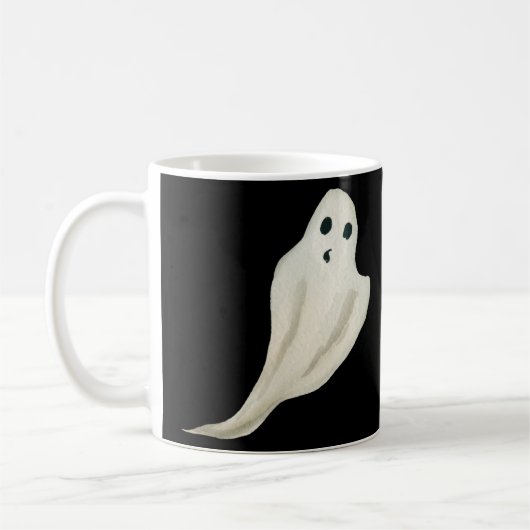 Spooky Firefighter Halloween Black T-Shirt Kaffeetasse (Links)