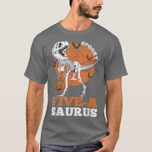 Spooky FiveA Saurus Dinosaurier Skeleton T re Pump T-Shirt
