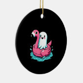 Spooky Flamingo Funny Spooky Summer Summerween Keramik Ornament (Rechts)