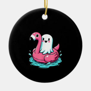 Spooky Flamingo Funny Spooky Summer Summerween Keramik Ornament