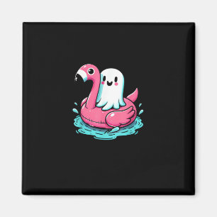 Spooky Flamingo Funny Spooky Summer Summerween Magnet