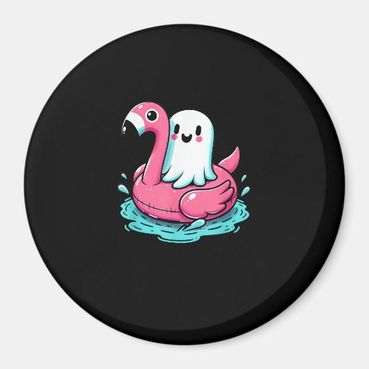 Spooky Flamingo Funny Spooky Summer Summerween Magnet (Vorne)
