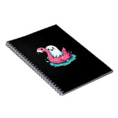 Spooky Flamingo Funny Spooky Summer Summerween Notizblock (Rechte Seite)
