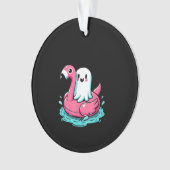 Spooky Flamingo Funny Spooky Summer Summerween Ornament (Vorderseite)