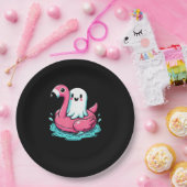 Spooky Flamingo Funny Spooky Summer Summerween Pappteller (Party)