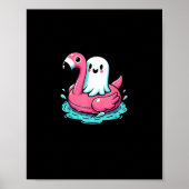 Spooky Flamingo Funny Spooky Summer Summerween Poster (Vorne)