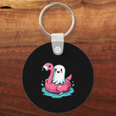 Spooky Flamingo Funny Spooky Summer Summerween Schlüsselanhänger (Vorderseite)