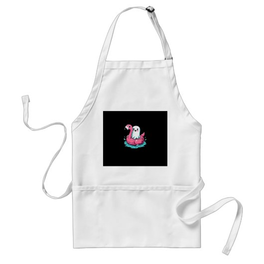 Spooky Flamingo Funny Spooky Summer Summerween Schürze (Vorne)