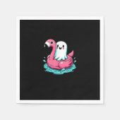 Spooky Flamingo Funny Spooky Summer Summerween Serviette (Vorderseite)