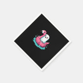 Spooky Flamingo Funny Spooky Summer Summerween Serviette (Ecke)