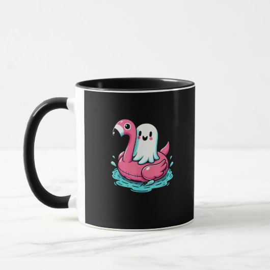 Spooky Flamingo Funny Spooky Summer Summerween Tasse (Links)