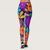 Spooky Floral Art Leggings (Rückseite)