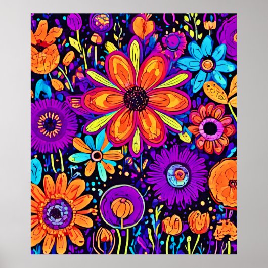 Spooky Floral Art Poster (Vorne)