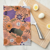 Spooky floral geschirrtuch (Viertel Falte)