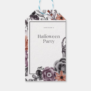 Spooky Floral Halloween Geburtstagsparty Card Geschenkanhänger