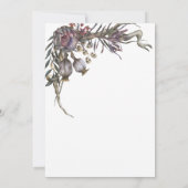 Spooky Floral Halloween Goth Herbsthochzeit Einladung (Rückseite)