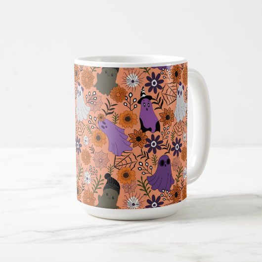 Spooky floral kaffeetasse (VorderseiteRechts)