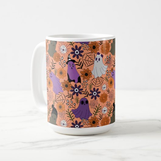 Spooky floral kaffeetasse (Vorderseite Links)
