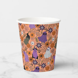 Spooky floral pappbecher