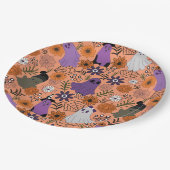 Spooky floral pappteller (Schrägansicht)