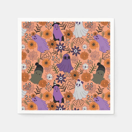 Spooky floral serviette (Vorderseite)