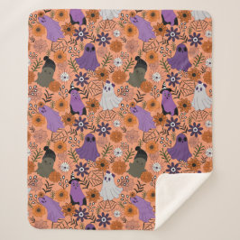 Spooky floral sherpadecke